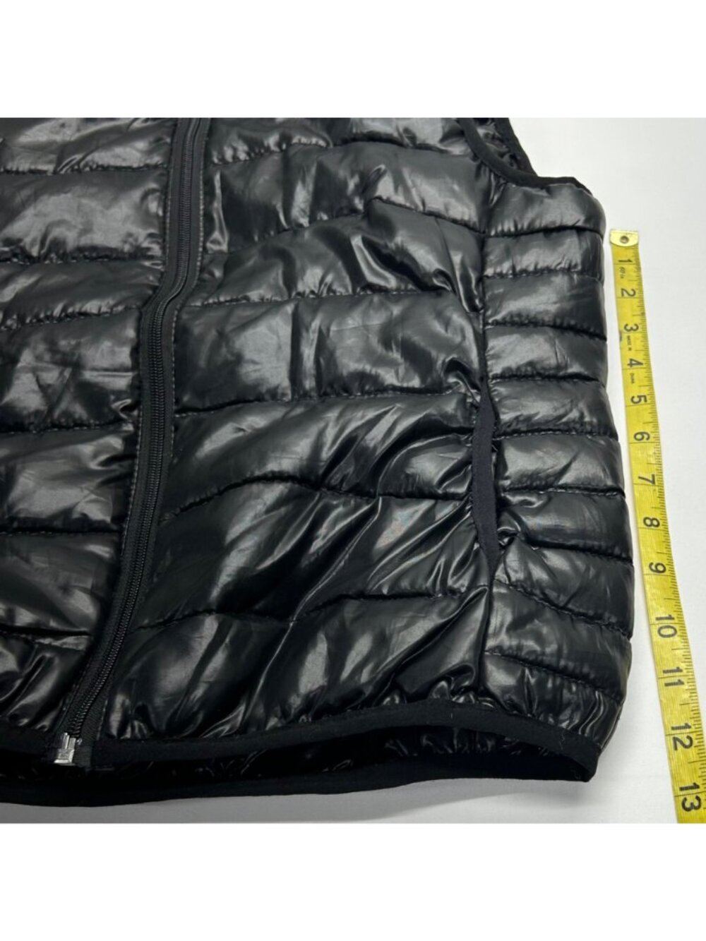 Yoki Black Puffer Vest With Hood Lightweight Quilted Design Size Women's Large - Picture 13 of 16